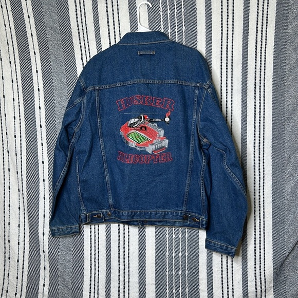 NWT Nebraska Corn Huskers Embroidered Denim Jacket - Picture 5 of 5